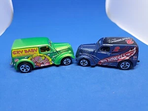 Hot Wheels Delivery Series Cry Baby Candy Panel Truck & #2 Hot Wheels Racing - Picture 1 of 12