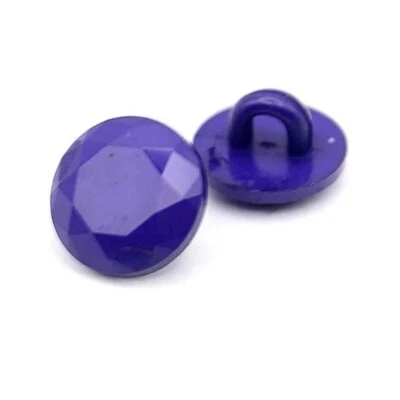 PURPLE PART FACETED SHANK BUTTONS 10mm - Image 1 of 2