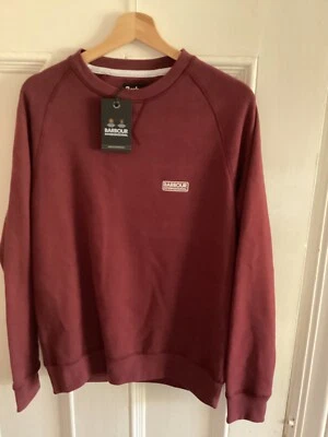Sudadera Pullover Barbour International Para Hombre Mediana Burdeos Muestra Foto 1 de 3