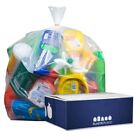 Plasticplace 7-10 Gallon Trash Bags - Clear, Case of 500 Garbage Bags