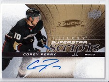 2008-09 Upper Deck Trilogy Superstar Scripts Corey Perry AUTO - Anaheim Ducks