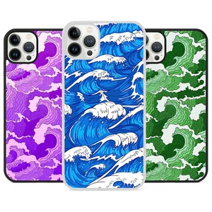 Sea Waves Pattern Phone Case Cover for iPhone XR 12 13 Pro Max Ocean Storm Gift - Picture 1 of 10