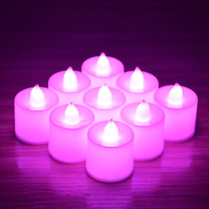 1-48Pcs LED Fake Candles Flickering Flameless Tea Light for Home Party Valentine