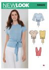 New Look Uncut Pattern 6620 Womens Tie Waist Blouse Shirt Top XS-XL