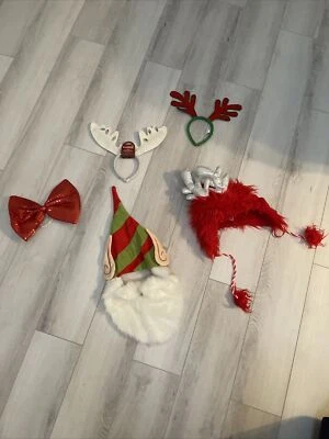 Лот рождественских шляп и реквизита см. фото. Отличное состояние товара - Изображение 1 из 4