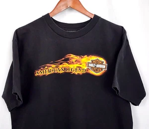 HARLEY DAVIDSON T-Shirt NEW ORLEANS LOUISIANA Double sided Flames fire L - Picture 1 of 7