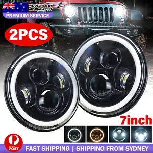 Pair 7inch LED Headlights Projector Hi/Lo Beam DRL Light For Jeep Wrangler JK GQ - Picture 1 of 10