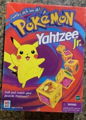 Vintage Pokemon Yahtzee Jr. Board Game Milton Bradley 1999 Complete Family Fun - Image 1 of 3