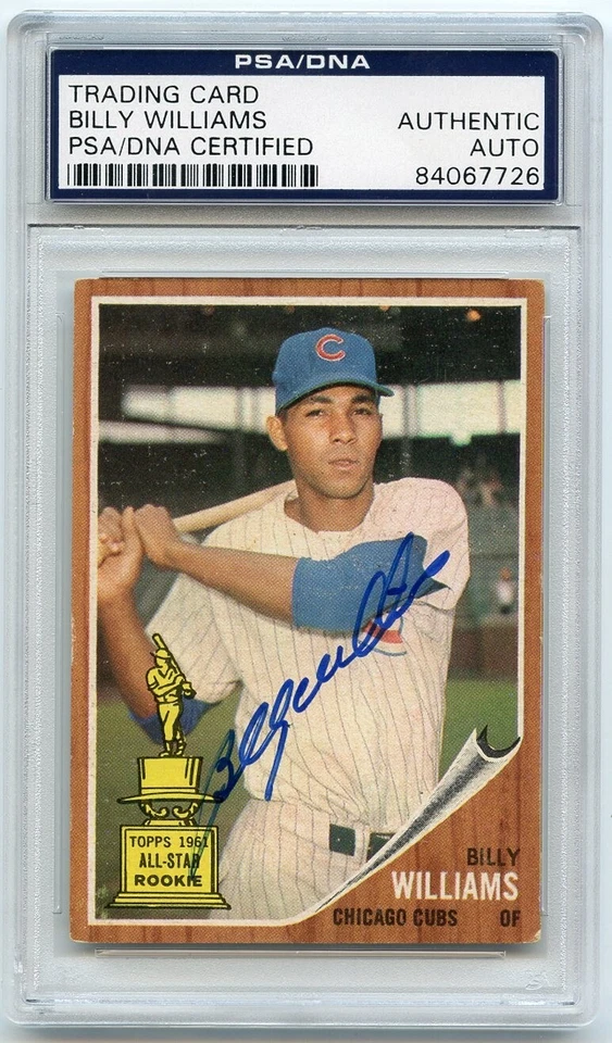 BILLY WILLIAMS Signed 1962 #288 Trophy 2nd Year  Cubs HOF PSA/DNA Encapsulated - Image 1 of 1