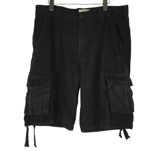 JORDAN CRAIG Pantaloncini cargo Uomo 38 Nero Y2K Grunge Hip Hop Skater