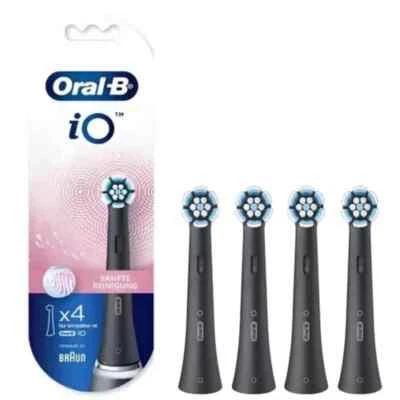 Oral-B iO Gentle Care Replacement Brush Heads, Black, 4 Count NEW - Image 1 of 4