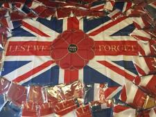 Empire Poppy Union Jack Flag Lest We Forget Navy Army RAF British GB UK