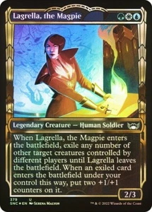Lagrella, the Magpie FOIL GILDED - 379 - Uncommon Streets of New Capenna SNC MTG - Foto 1 di 1