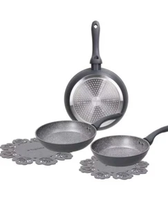 Set De 3 Sartenes Cooking Circle Ardesia Antiadherente 20/24/28 Cm Tognana - Imagen 1 de 1