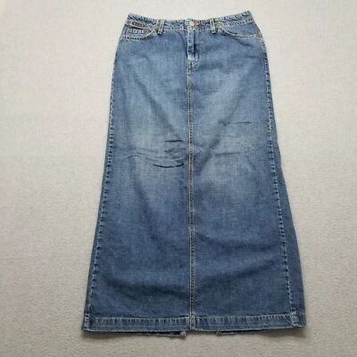 Vintage Lucky Brand Jeans Skirt Womens 8 Blue Pockets 30x35 - Image 1 of 4