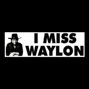 ADESIVO fuorilegge "I MISS WAYLON" Luckenbach, Texas, Willie, musica country vintage - Foto 1 di 1