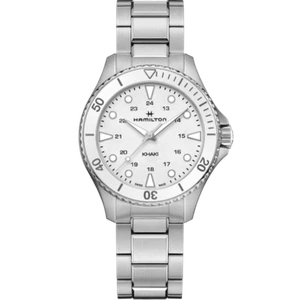 New Hamilton Khaki Navy Scuba Auto ST Steel White Dial Women's Watch H82221110 - Picture 1 of 5