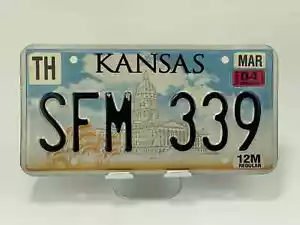 2004 Kansas License Plate SFM 339 Thomas County - EXPIRED - Picture 1 of 2