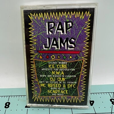 Rap Jams 1991 Cassette Variuos Artist NWA Ice Cube Scarface DJ Quik Priority Rec - Image 1 of 4
