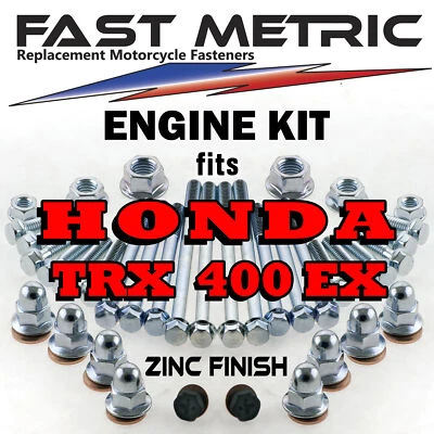99-04 Honda TRX 400EX ATV Engine Rebuild Bolt Kit | FACTORY style ZINC Fasteners Foto 1 de 4