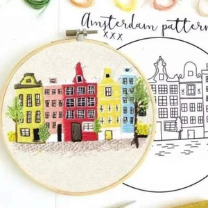 Hand Embroidery Kit 15cm - Beginners DIY Craft Project - Modern Needlework - Picture 1 of 1