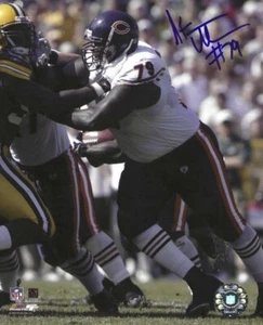 Foto autografiada de Steve Edwards Chicago Bears 8x10 con certificado de autenticidad - Imagen 1 de 1