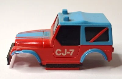 "JEEP CJ-7 #6904 SLOT CAR TYCO ESCALA HO CARROCERÍA AZUL Y ROJA SOLO 2,5""" Foto 1 de 4