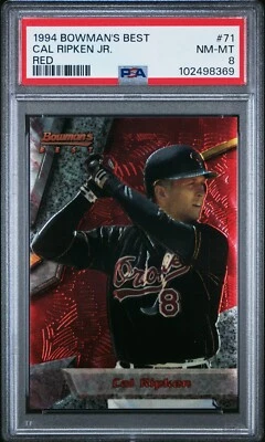 Bowman's Best #71 1994 Cal Ripken Jr. rojo PSA 8 casi nuevo-como nuevo Foto 1 de 2