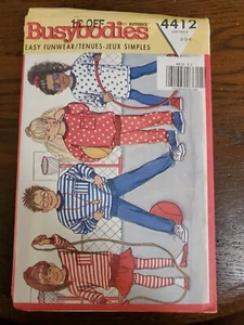 Butterick Busybodies 4412 Children's Dress, Top, Skirt Pants And Leggings... - Picture 1 of 5