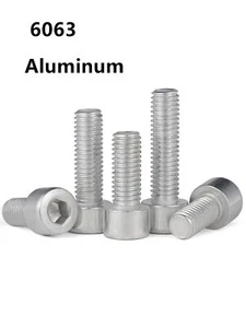 Aluminum Alloy 6063 Allen Bolts Hex Socket Cap Head Screws M2 M3 M4 M5 M6 M8 M10 - Picture 1 of 12