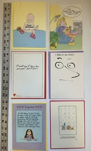 Greeting Cards Lot of 6 Cards Various Themes & Subjects Funny Thoughtful Blank - Picture 1 of 12