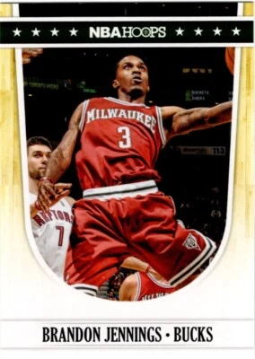 2011 Hoops Basketball #128 - Brandon Jennings - Bucks - UNLIMITED SHIPPING $4.00 - Image 1 of 2
