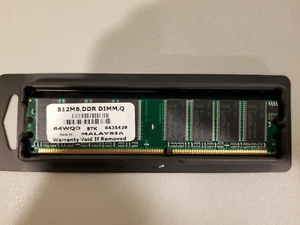 Memory RAM (1x 512MB) DDR-400 PC-3200 DIMM 64WQD Desktop - Picture 1 of 1