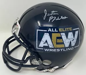 JUSTIN ROBERTS signierter AEW Mini Football HELM ALL ELITE WRESTLING Ansager WWE - Bild 1 von 7