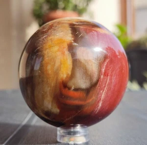 Sfera di Cristallo 217g 53mm Minerale Legno Fossile Crystal Wood Sphere Reiki - Foto 1 di 11