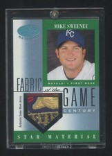 2001 LEAF CERTIFIED MIKE SWEENEY STAR MATERIAL GAME WORN PATCH CENTURY #ED 17/21