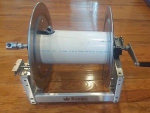 Kings 12" Aluminum Manual Hose Reel with Stainless Steel Manifold 1/2" - Picture 1 of 1