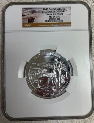 2016 Theodore Roosevelt Early Releases NGC MS69 DPL - Image 1 of 2