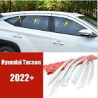 For Hyundai Tucson 2022-2024 Chrome Window Visors Sun Rain Guard Vent Deflectors