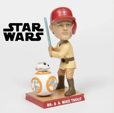 Mike Trout & BB-8: Star Wars Night Bobblehead new in box Cover