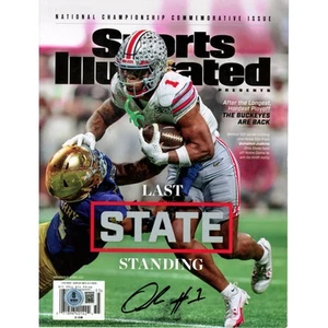 Quinshon Judkins Autographed Ohio State 2025 Championship Magazine Beckett 50041 - Picture 1 of 3
