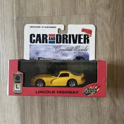 Car And Driver Greatest Roads Of America Lincoln Highway Yellow 1:43 1998 Viper - Image 1 of 3