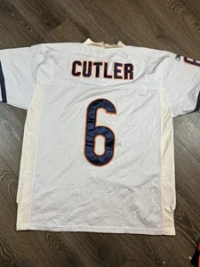 Reebok Authentic Stitched Jersey Chicago Bears Jay Cutler #6 White Mens Size 50 - Picture 1 of 8