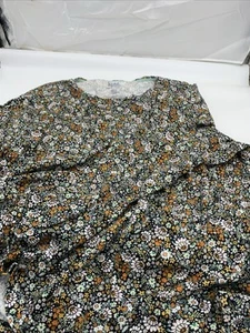 Croft & Barrow schwarz Blumendruck Blumen Langarmshirt Damengröße 5X Plus - Bild 1 von 5