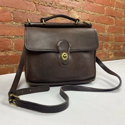 Vintage COACH Willis Bag #9927 Mahogany Leather Crossbody Shoulder Handbag USA - Image 1 of 4