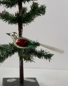 2558/25 1x alter Christbaumschmuck Weihnachtsschmuck Vogel - Picture 1 of 4