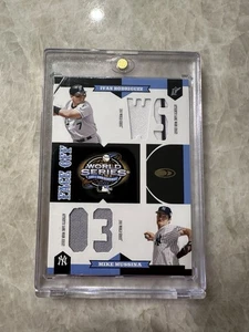 2004 Donruss World Series Face Off Ivan Rodriguez Mike Mussina Patch /100 SP MLB - Bild 1 von 5