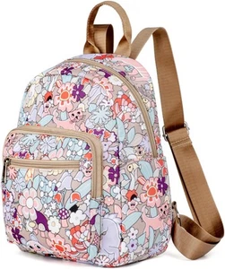 Small Purse Backpack for Women Cute Mini Nylon Lightweight Flower - Picture 1 of 7