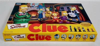 D-754 2002 HASBRO/PARKER BROTHERS THE SIMPSONS CLUE BOARD GAME-MINT IN BOX! - Image 1 of 4