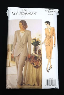 RETRO THE VOGUE WOMAN 1993 SUIT PATTERN 8669 SIZES 14 - 16 - 18 - Image 1 of 4